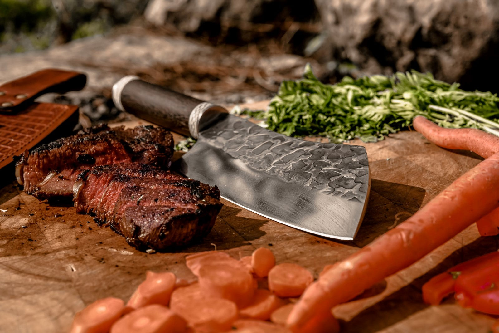 Viking Kitchen Knife | Viking Knife with Sheath | Meat Cleaver Knife | Viking Hand-Forged Premium Stainless Steel Chef's Knife | Medieval Butcher Knif