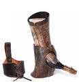 Curved Drinking Horn Bundle with Stand & Holster
