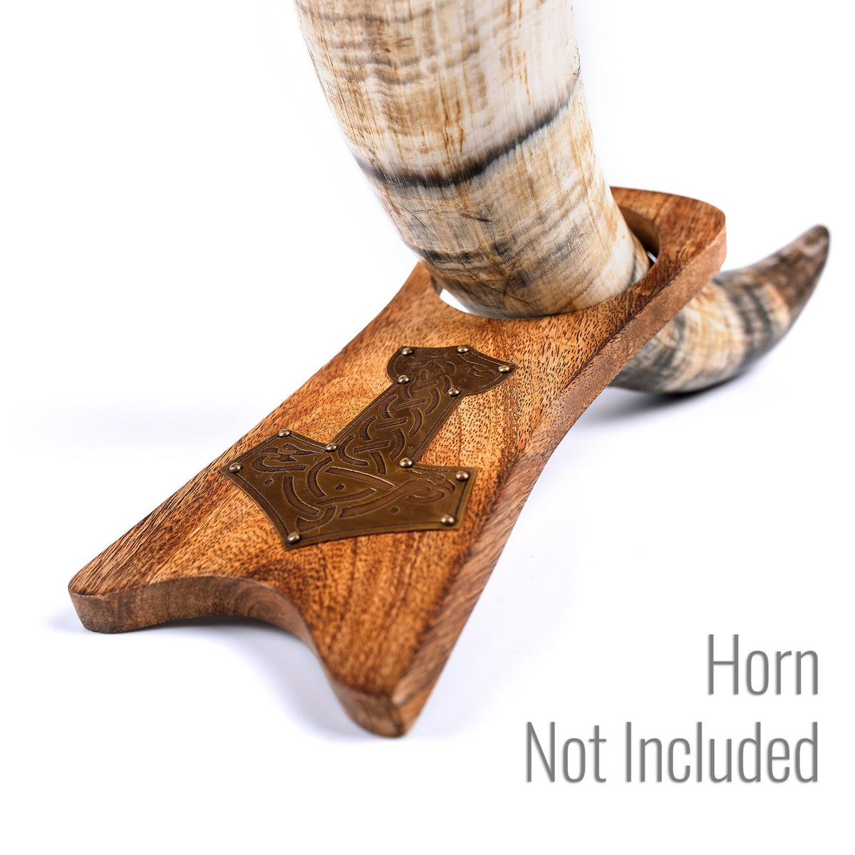 Viking Wooden Horn Stand