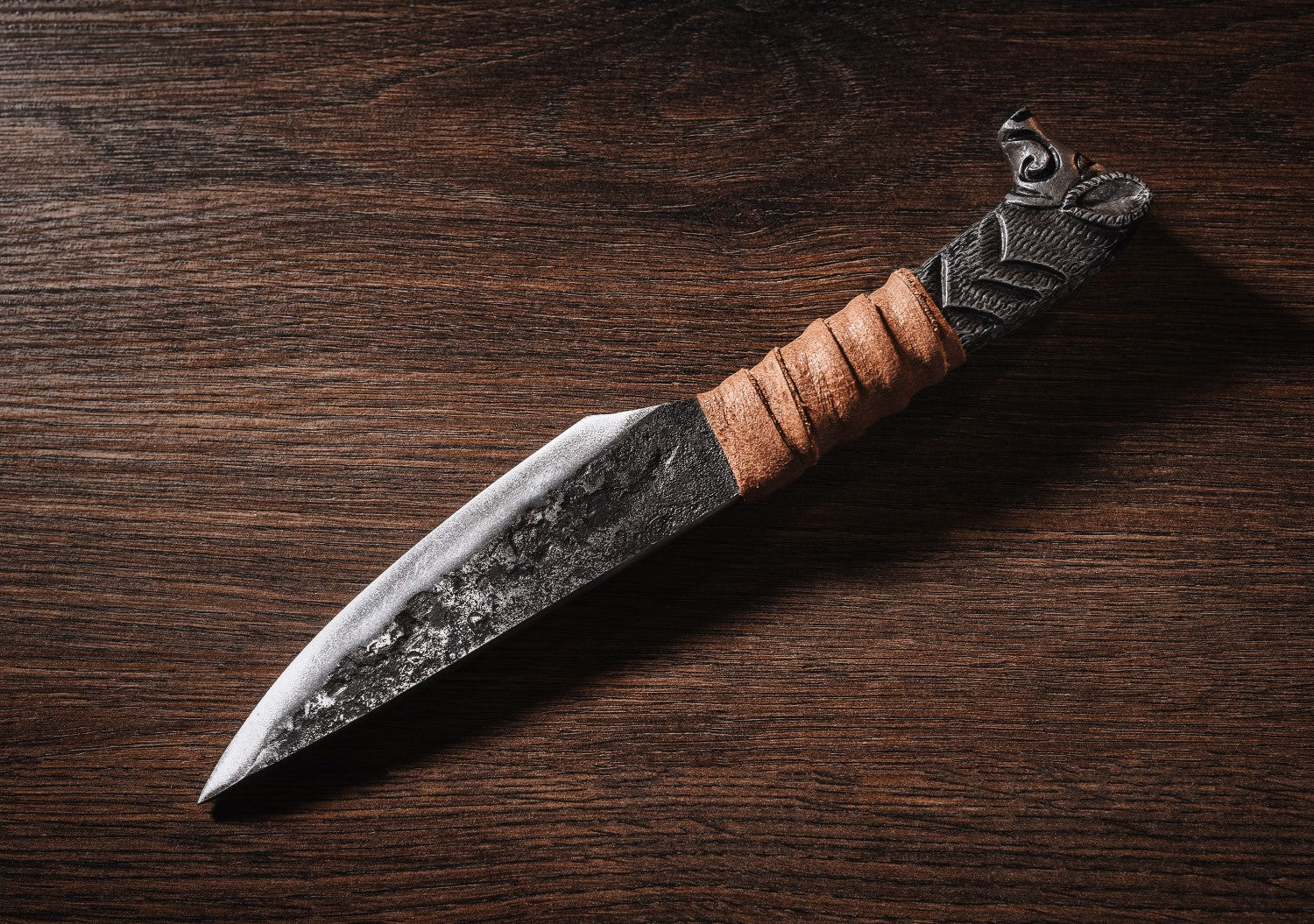 Small Wooden Handle Viking Knife