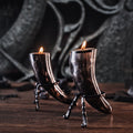 Viking Tealight Candle Horn Set