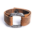 Viking Iron Bracelet with Leather Strap
